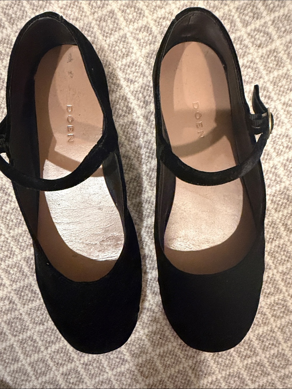 Doen velvet Mary Jane flats - Picture 4 of 5